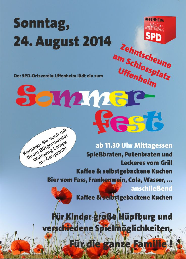 2014-08 Plakat Sommerfest